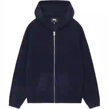 Stussy SS25 HOODED ZIP SWEATER logo