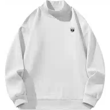 星际者 美式纯色学院风款宽松休闲基础款柔软亲肤通勤百搭时尚户外潮流重磅套头打底内搭半高领卫衣 男女同款