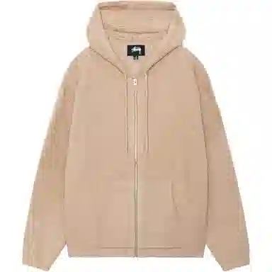 Stussy SS25 HOODED ZIP SWEATER logo