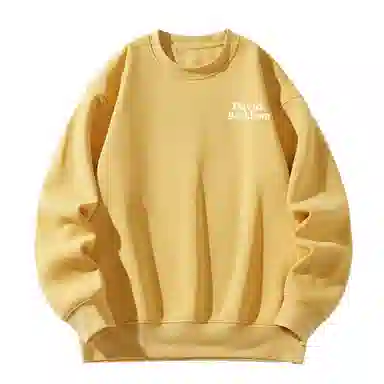 大卫贝肯 美式复古简约宽松休闲圆领长袖卫衣 男女同款 西瓜粉