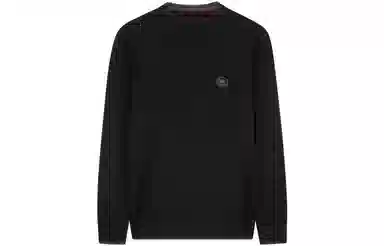 才子 圆领拼接套头修身毛衣 男款