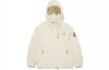 The North Face Logo Fleece Hoodie Beige