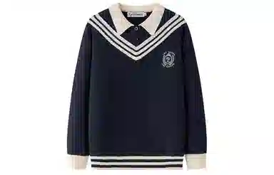 东鲸岁时记 经典基础款宽松学院风慵懒风开衫针织衫 男女同款 藏青色