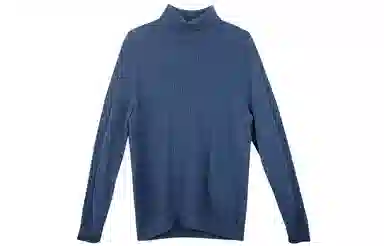 才子 男装纯羊毛高领套头竖纹提花内搭柔软打底毛衣 男款