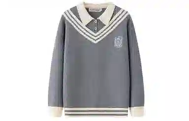 东鲸岁时记 经典基础款宽松学院风慵懒风开衫针织衫 男女同款 藏青色