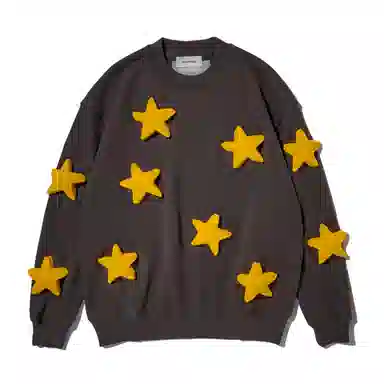SQQZ Project 3D Star Crewneck Sweatshirt