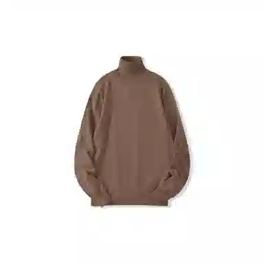 我是大卫 纯色高领宽松休闲百搭针织衫 男女同款