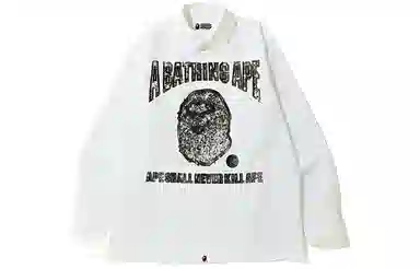 BAPE Logo Print Long Sleeve Shirt