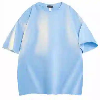 大卫贝肯 纯色宽松适中圆领短袖打底衣 男女同款