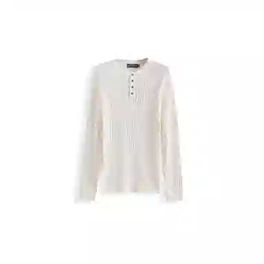 我是大卫 美式圆领纯色修身打底针织衫 男女同款