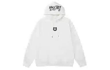 王者荣耀 鲁班七号星空梦想款 趣味字母印花加绒加厚保暖落肩长袖休闲宽松连帽卫衣 男女同款