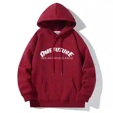 【dme】 美式设计款个性字母印花宽松连帽百搭休闲青少年中性风卫衣 男女同款