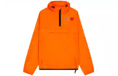 CDG Play x K-Way Half Zip Jacket Orange