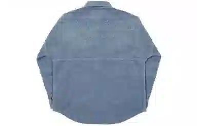 PALACE Washed Drop Shoulder Cord Shirt Dusty Blue FW21