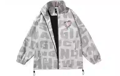 XXGOGO Letter Print Heart Jacket