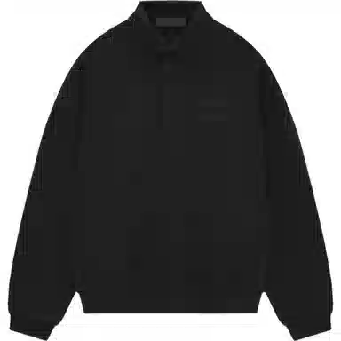 Fear of God Essentials Fleece Polo Obsidian Black