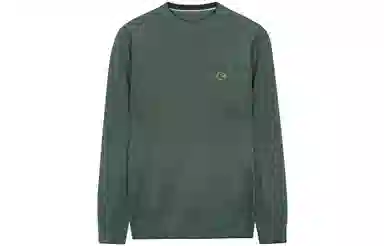 才子 圆领拼接套头修身毛衣 男款