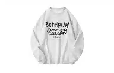 BOTH PLAY Dopamine Letter Print Sweatshirt