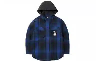 MLB Quilted Hooded Jacket Navy
