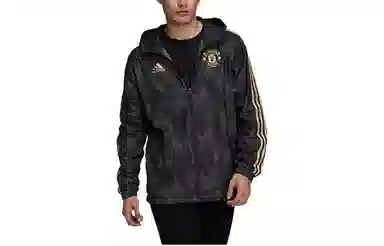 adidas Logo Hoodie Jacket Black