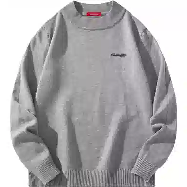 帕丁顿熊 可拆卸小熊胸针纯色打底休闲宽松针织衫 男女同款