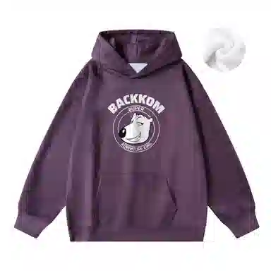 大卫贝肯 美式复古搞怪倒霉熊字母印花休闲百搭落肩套头长袖连帽卫衣 男女同款