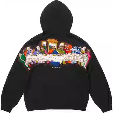 Supreme SS25 Last Supper Embroidered Zip Up Hooded Sweater