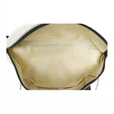 三福 反光条立体 织物 胸包 中号 女款 大红/象牙白/黑色