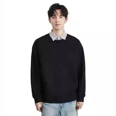 独驰 假两件翻领设计感套头卫衣 男款