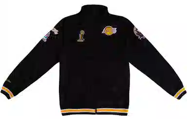 Mitchell & Ness NBA Lakers Warm-Up Jacket Black