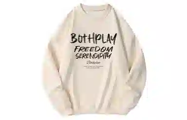 BOTH PLAY Dopamine Letter Print Sweatshirt