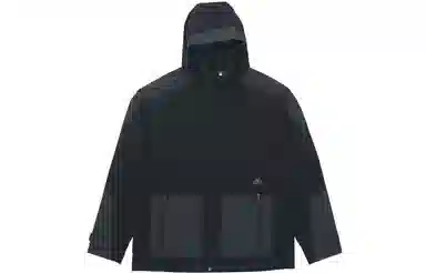 adidas Logo Windbreaker Jacket Black