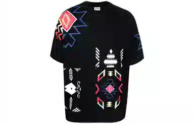 Marcelo Burlon SS21 Geometric Print T-Shirt Black