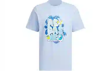 adidas neo 3D Letter Print Tee Blue