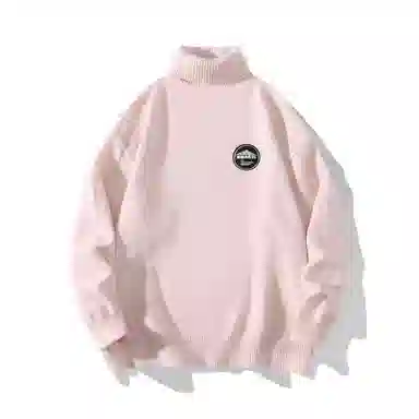 三体 地球文明系列 简约基础款字母印花绣标纯色保暖加厚柔软舒适高领套头百搭宽松内搭外穿学生多巴胺日常通勤针织衫 男女同款