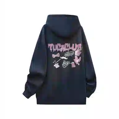 啄木鸟 美式潮流基础款背后印花宽松休闲连帽长袖卫衣 男女同款