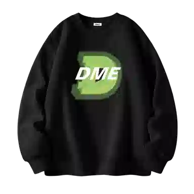 【dme】 渐变模糊字母宽松圆领休闲百搭长袖卫衣 男女同款