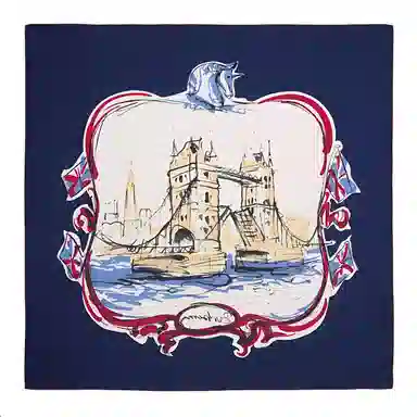 Burberry Silk Scarf White