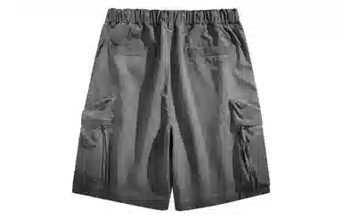 大卫贝肯 美式复古高街双口袋设计纯色直筒舒适休闲百搭宽松五分裤休闲工装短裤 男女同款