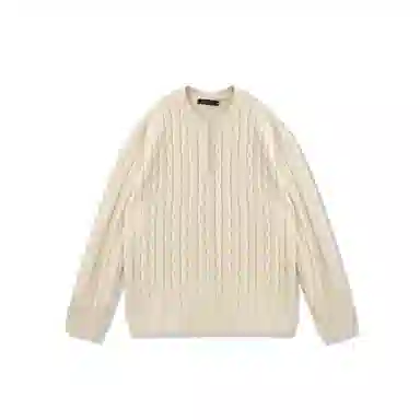 我是大卫 韩系慵懒纯色休闲简约百搭针织衫 男女同款