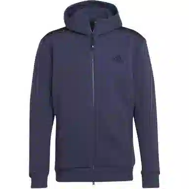 adidas Logo Zip Hoodie Blue