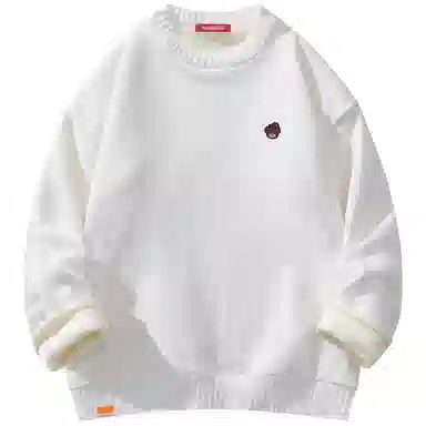 帕丁顿熊 基础款可拆卸小熊胸针纯色休闲百搭打底宽松保暖加绒加厚针织衫 男女同款