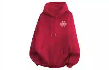 王者荣耀 女蜗补天款美式复古蛇年对称倒影双排字母印花保暖学生党日常学院风百搭落肩长袖无性别休闲宽松多巴胺连帽卫衣 男女同款