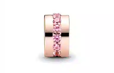 Pandora Radiant Pink Ring Rose Gold Clip