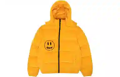 Drew House Quilted Smiley Hoodie Yellow