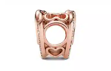 Pandora Shining Entwined Hearts Charm Rose Gold