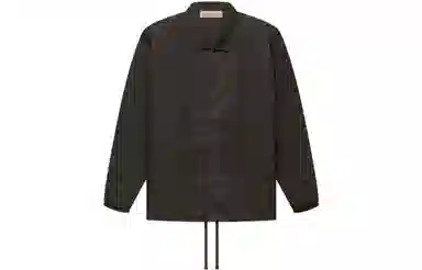 Fear of God Essentials FW22 Nylon Coaches Jacket Off Black
