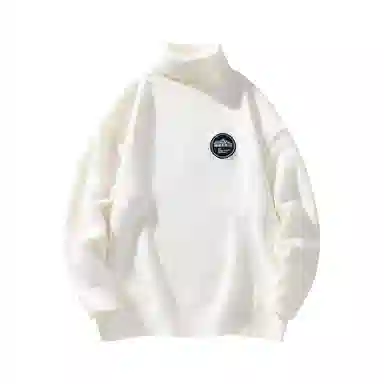 三体 地球文明系列 简约基础款字母印花绣标纯色保暖加厚柔软舒适高领套头百搭宽松内搭外穿学生多巴胺日常通勤针织衫 男女同款