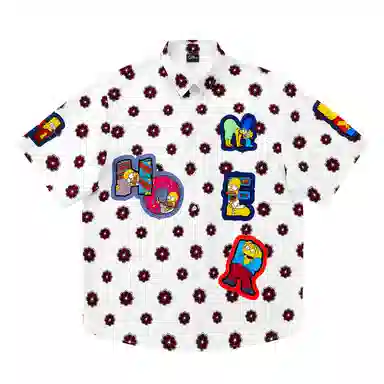 The Simpsons Retro Logo Hawaiian Shirt
