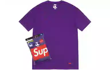 Supreme x Hanes Tagless Tees Purple